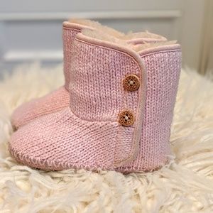 Pink Knit Baby Girl UGG Booties